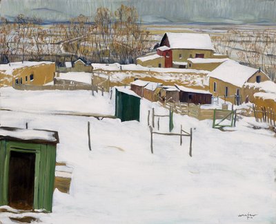 Taos sous la neige, vers 1914-20 - Walter Ufer